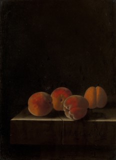 Four Apricots on a Stone Plinth, 1698. Creator: Adriaen Coorte.