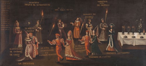 Vow of the Pheasant (Philip the Good and Isabella at the Feast of the Pheasant in Lille in 1454), c. Creator: Anon.