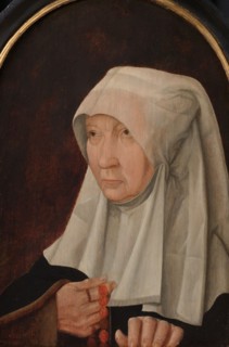 Portrait of Jacomina Claesdr van Ruyven (died 1509), Wife of Arent Franckensz van der Meer, c.1550-c Creator: Anon.