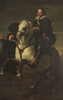 Portrait of a man on horseback, c.1610-c.1620.  Creator: Unknown.