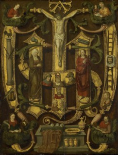 Monogram of Christ combined with Instruments of the Passion, c.1560. Creator: Anon.