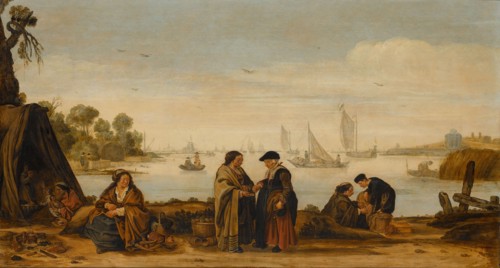River landscape with Women Fortune-Telling, c.1625-c.1630. Creator: Arent Arentsz.
