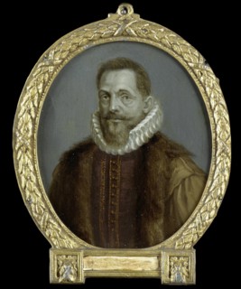 Portrait of Petrus Bertius, Professor at Leiden, 1700-1732. Creator: Arnoud van Halen.