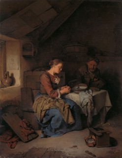 Saying Grace, 1663. Creator: Cornelis Bega.