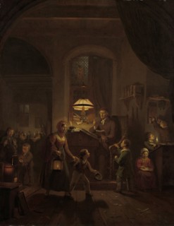 The Night School, 1835. Creator: George Gillis Haanen.
