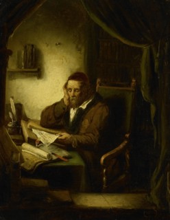 Old Man in his Study, 1833. Creator: George Gillis Haanen.