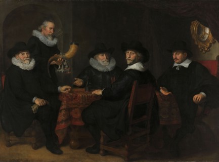 Portrait of the Governors of the Kloveniersdoelen, 1642. Creator: Govaert Flinck.