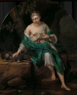 A Woman with a Dog, 1719. Creator: Herman van der Myn.
