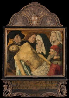 Central panel of a Memorial Triptych, formerly called the Gertz Memorial Triptych, with the Lamentat Creator: Hugo van der Goes (copy after).