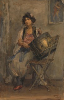 The Lady Drummer, c.1890-c.1910. Creator: Isaac Lazerus Israels.
