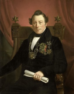Portrait of Coenraad van Hulst, Actor, as President of the Arts-Promoting Company VW in Amsterdam (s Creator: Jan Cornelis van Rossum.