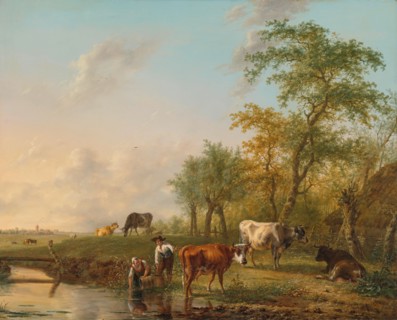 Landscape with Cattle, 1804. Creator: Jan Kobell II.