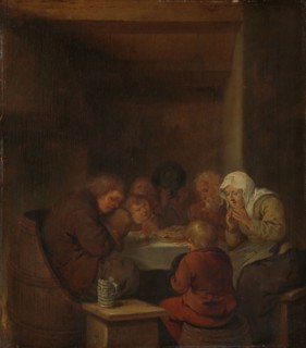Saying Grace, c.1653-1668. Creator: Jan Miense Molenaer.