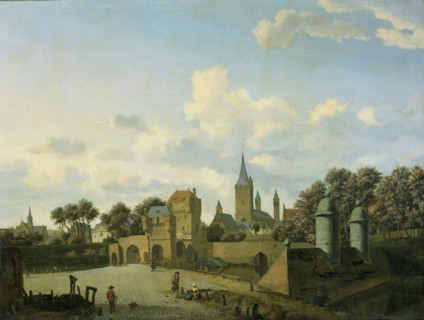 The Church of St Severin in Cologne in an Imaginary Setting, 1660-1672. Creator: Jan van der Heyden.