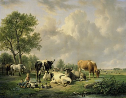 Meadow with Animals, 1820-1837. Creator: Jan van Ravenswaay.