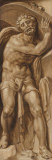 Samson Carrying the Gate of Gaza, c.1555. Creator: Maerten van Heemskerck.