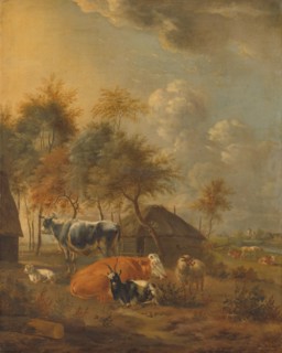 Landscape with Animals, c.1700-c.1799. Creator: Schilder.