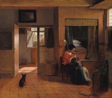 A Mother Delousing her Child’s Hair, Known as ‘A Mother’s Duty’, c.1660-c.1661. Creator: Pieter de Hooch.