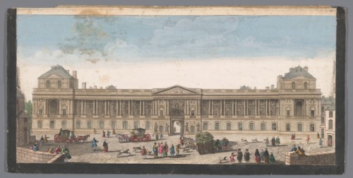View of the Palais du Louvre in Paris, 1700-1799. Creator: Unknown.