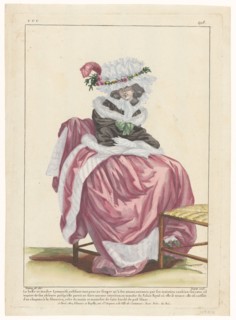 Gallery of French Fashions and Costumes, 1785, ccc.298: The beautiful and tender Lyonnais..., 1782. Creator: Dupin.