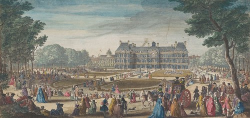View of the Palais du Luxembourg in Paris seen from the garden, 1729. Creator: Jacques Rigaud.