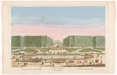 View of Vauxhall Gardens in London, 1745-1775. Creator: Unknown.