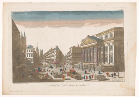 View of the Mansion House in London, 1745-1775. Creator: Unknown.
