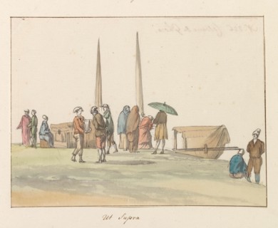 Traditional costumes of the island of Gozo, 1778. Creator: Louis Ducros.