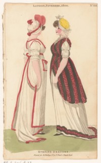 Magazine of Female Fashions of London and Paris, London, November, 1800, No. 33.1: Evening..., 1800. Creator: Unknown.