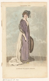 Magazine of Female Fashions of London and Paris, No.22, December 1799. London Walking Dress, 1799. Creator: Unknown.