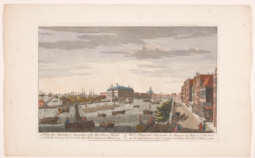 View of the Admiralty warehouse in Amsterdam, 1752. Creator: Anon.