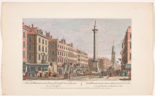 A view of the Monument erected in memory of the dreadfull fire in the year 1666', 1752. Creator: George Bickham III.