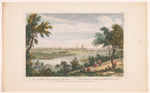 North west view of the city of Worcester, 1754. Creator: Walker.