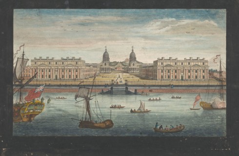 View of Greenwich Hospital on the River Thames at Greenwich, 1751. Creator: John June.