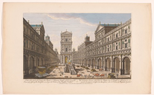View of the courtyard of the Temple of Solomon, 1754-1755. Creator: Unknown.
