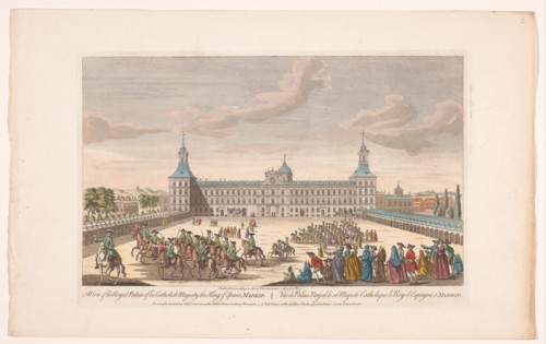 View of the Royal Palace in Madrid, 1752. Creator: Unknown.