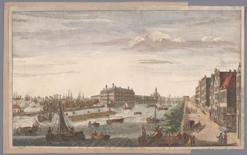 View of the Admiralty warehouse in Amsterdam, 1752. Creator: Anon.