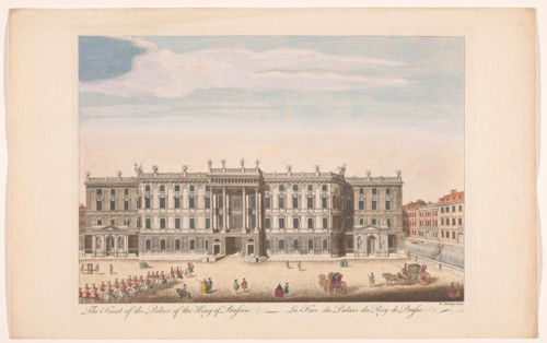 View of the front of the Berliner Stadtschloss in Berlin, 1754-1755. Creator: R. Benning.