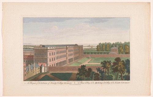 View of the Trinity College Library in Dublin, 1753. Creators: Fabr. Parr, James Mason.