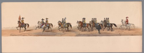 Historical parade at the second centenary of the Utrecht University, 1836 (plate 2), 1837. Creator: Victor Adam.