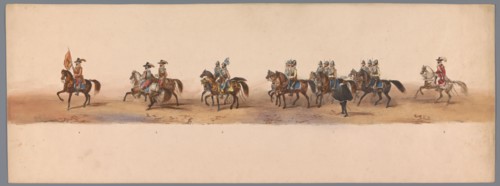 Historical parade at the second centenary of the Utrecht University, 1836 (plate 2), 1837. Creator: Victor Adam.