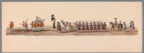 Historical parade at the second centenary of the Utrecht University, 1836 (plate 3), 1837. Creator: Victor Adam.