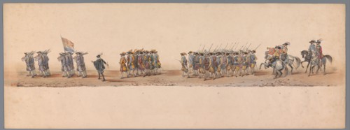 Historical parade at the second centenary of the Utrecht University, 1836 (plate 4), 1837. Creator: Victor Adam.