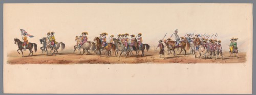 Historical parade at the second centenary of the Utrecht University, 1836 (plate 5), 1837. Creator: Victor Adam.