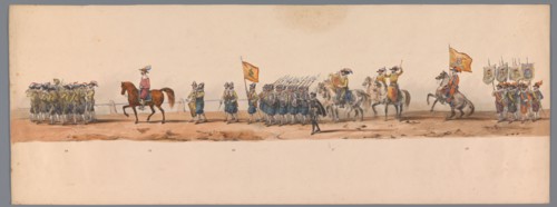 Historical parade at the second centenary of the Utrecht University, 1836 (plate 7), 1837. Creator: Victor Adam.
