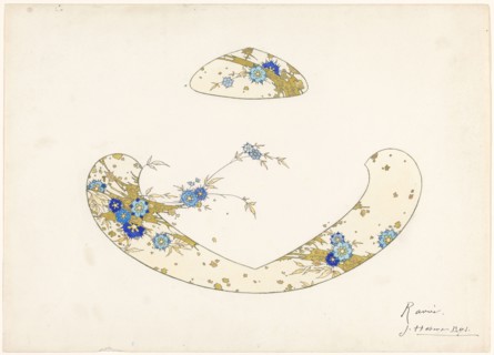 Design for an hors d'ouvre dish, part of a porcelain service for Pillivuyt, c.1889. Creator: Jules-Auguste Habert-Dys.