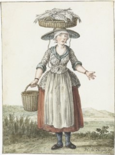 Scheveningen fish seller, 1775. Creator: Paulus Constantijn la Fargue.