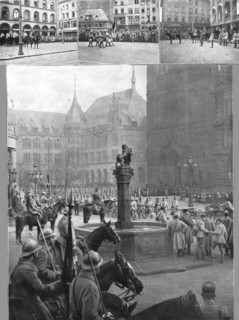 'A Mayence et a Wiesbaden; Nos soldats sur la rive droite du Rhin: les troupes du 33e corps.., 1918. Creator: Unknown.