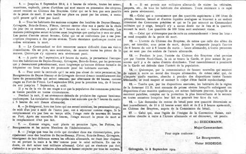 'Barbarie; Les methodes Allemandes; Sous peine de mort; Ceci est le fac-simile d'un... 1914. Creator: Unknown.