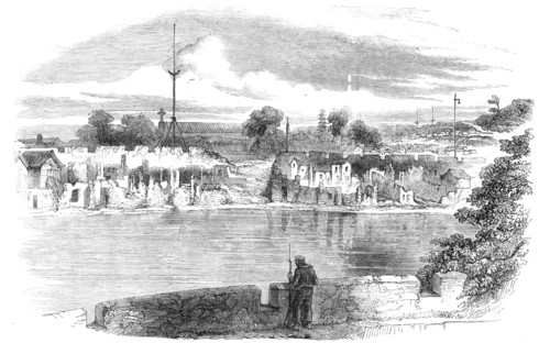 Part of the Destroyed Walls of Canton, from the Dutch Folly Fort -  from a sketch by an..., 1857. Creator: Unknown.
